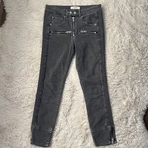 Isabel Marant PELONA Sz 0-2 women’s Gray Skinny Jeans with Zipper Details